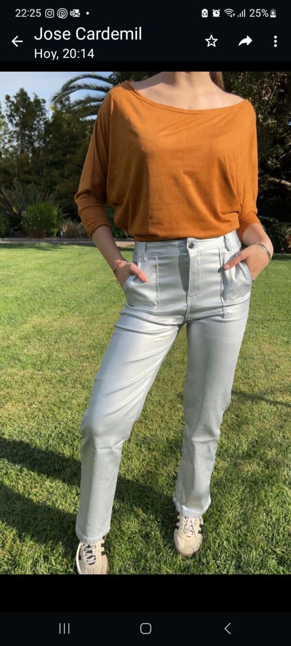 Pantalón ecocuero con bolsillos - Imagen 7