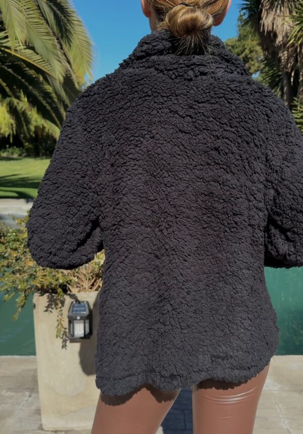 Abrigo teddy bolsillos - Imagen 8